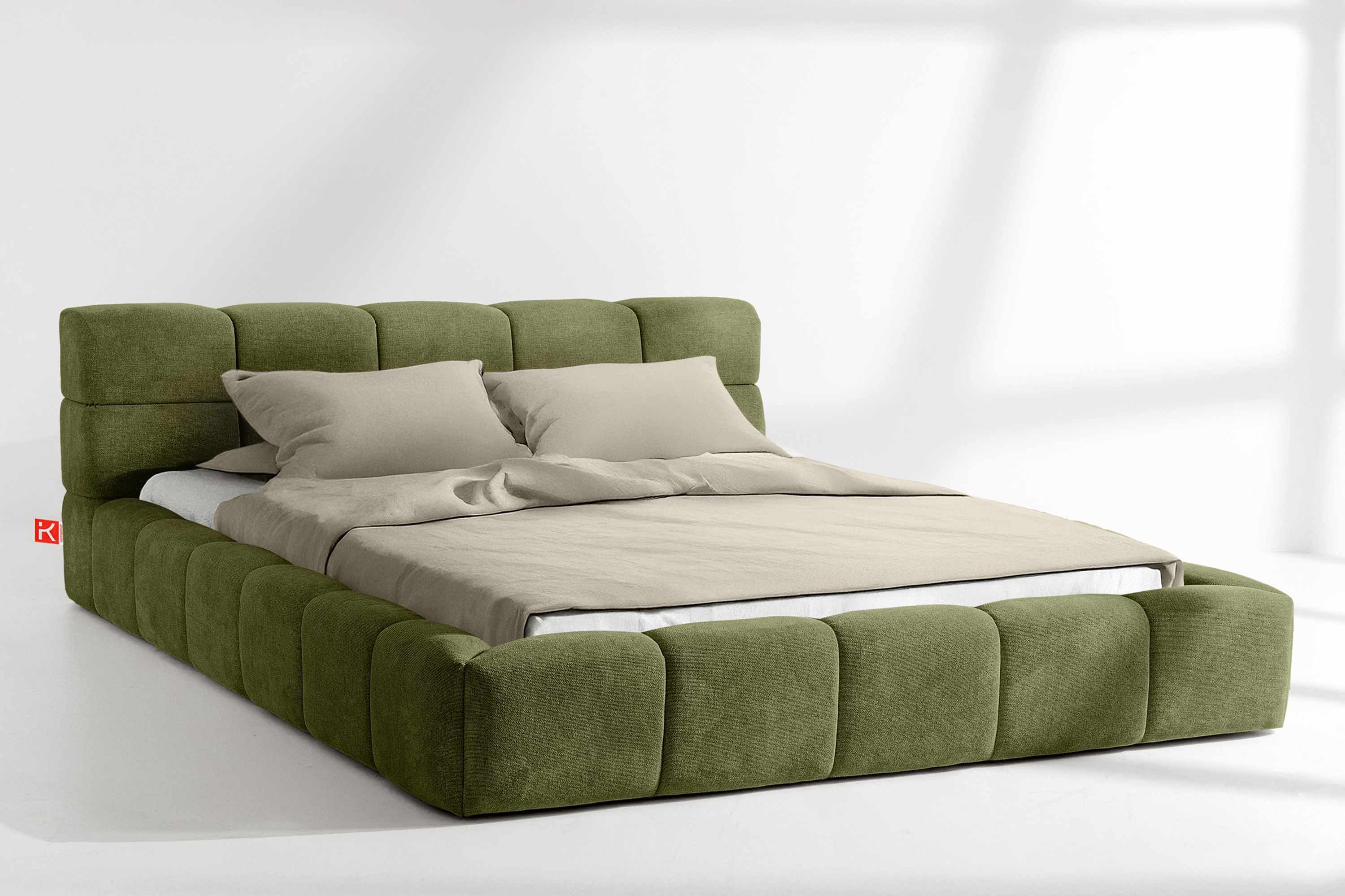 KONSIMO® Polsterbett Doppelbett AERI mit Stauraum, günstig online kaufen