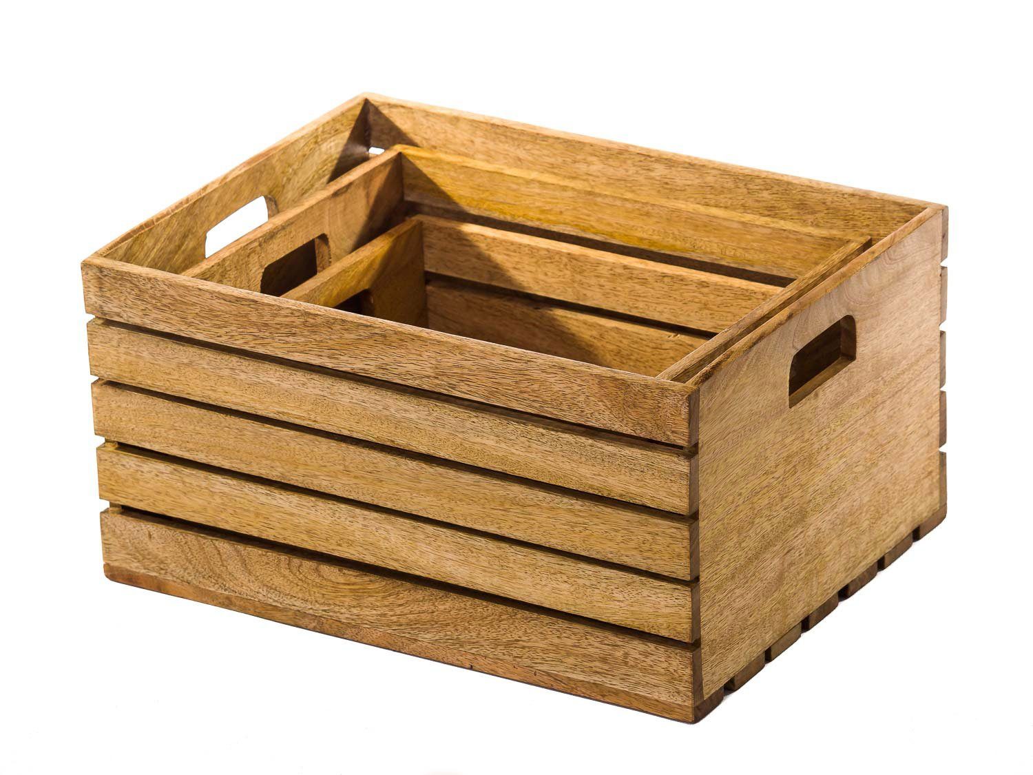 Weinkiste Holz Allzweckkiste 3x Obstkiste Antik-St Aubaho Box Holzkiste Dekofigur Kiste