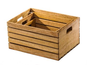 Aubaho Dekofigur 3x Holz Kiste Allzweckkiste Holzkiste Weinkiste Obstkiste Box Antik-St