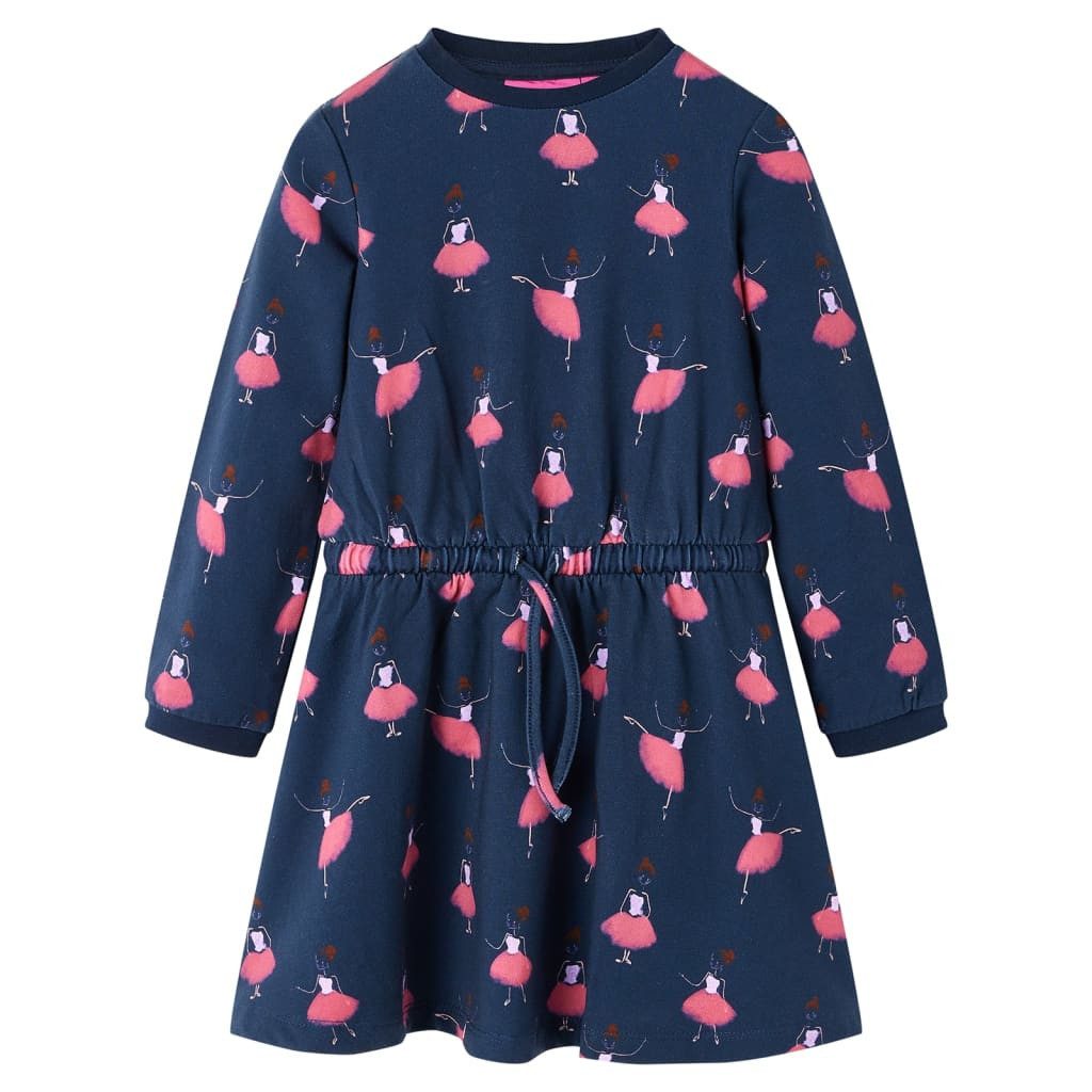 Druckkleid Kinderkleid Marineblau 104