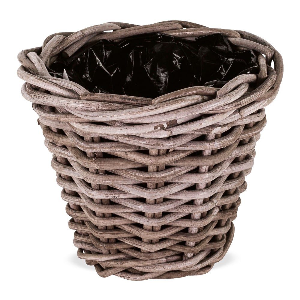 geflochten Blumentopf Übertopf HOME Blumentopf & Ø Rattan Blumenkorb HOBBY matches21 St) 20 cm (1