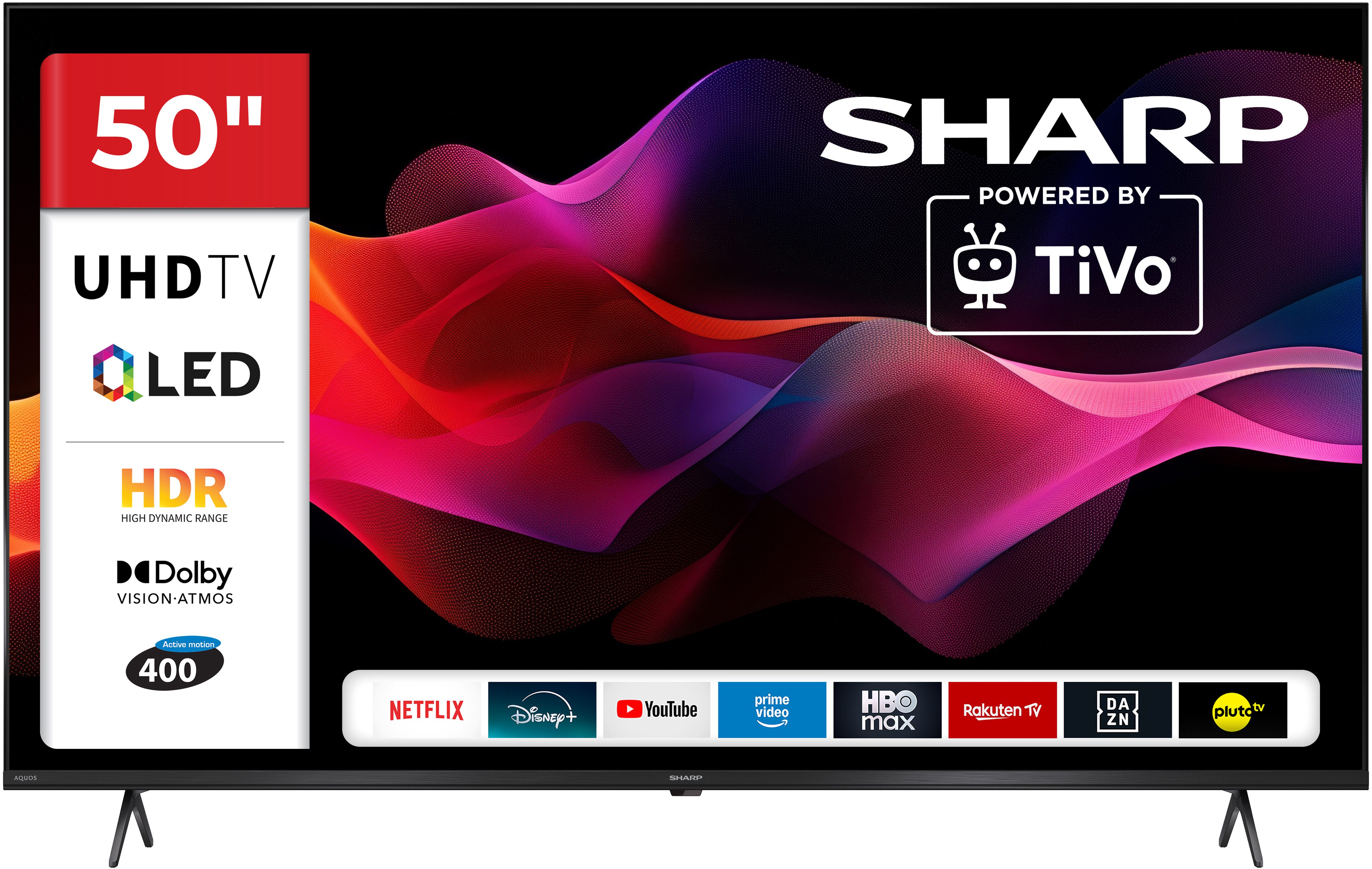Sharp 4T-C50HMx QLED-Fernseher (126 cm/50 Zoll, 4K Ultra HD, Smart-TV)