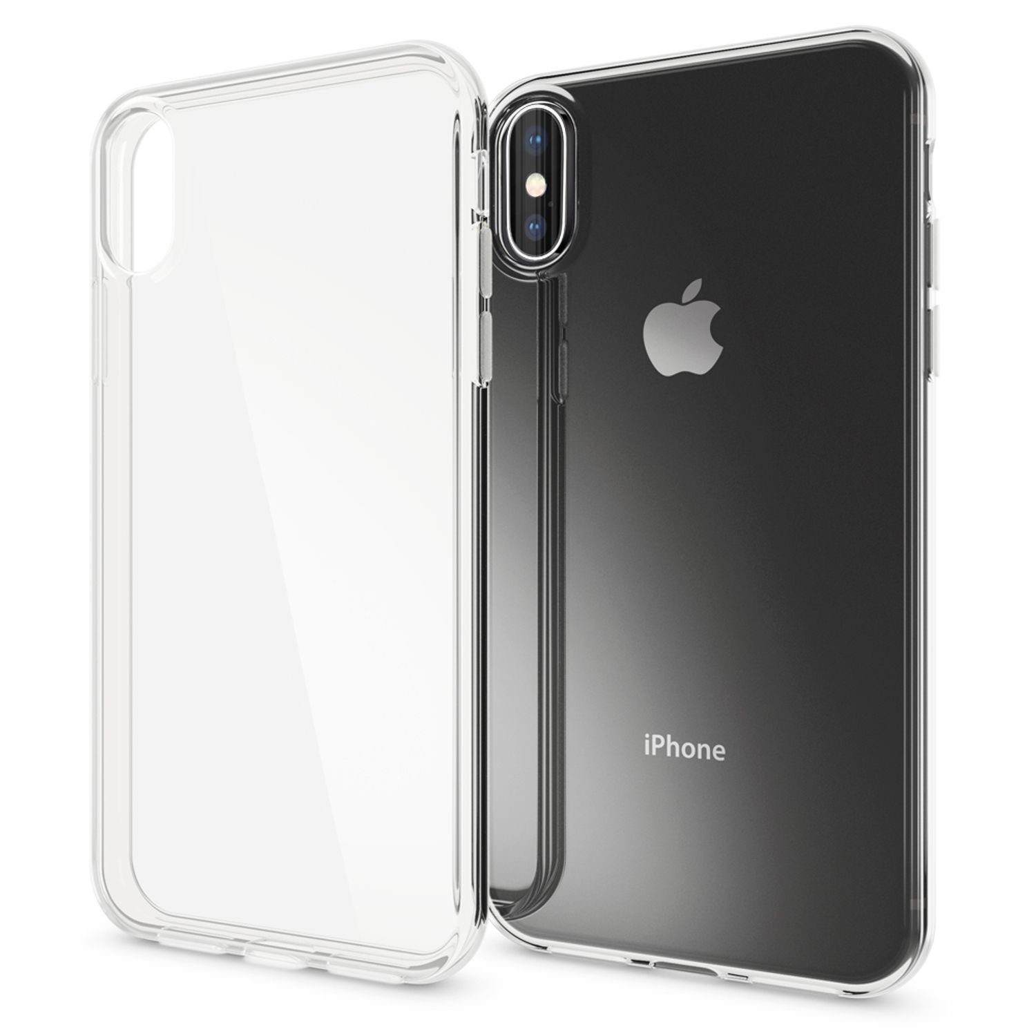 Nalia Handyhülle Apple iPhone X iPhone XS, Klare Silikon Hülle / Extrem  Transparent / Vergilbungsfrei / Stoßfest / Kratzfest / Durchsichtige Dünne  Schutzhülle / Clear Phone Case / Soft Cover / Anti-Gelb /