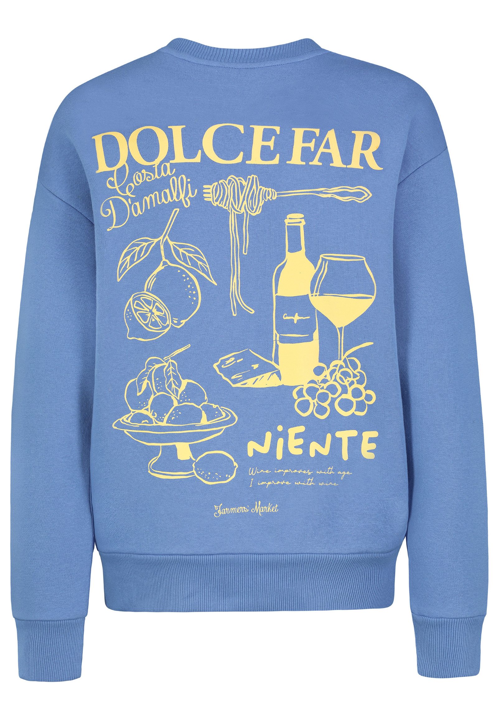 SUBLEVEL Longpullover mit Schriftzug Dolce Far Niente Summer Sweat günstig online kaufen