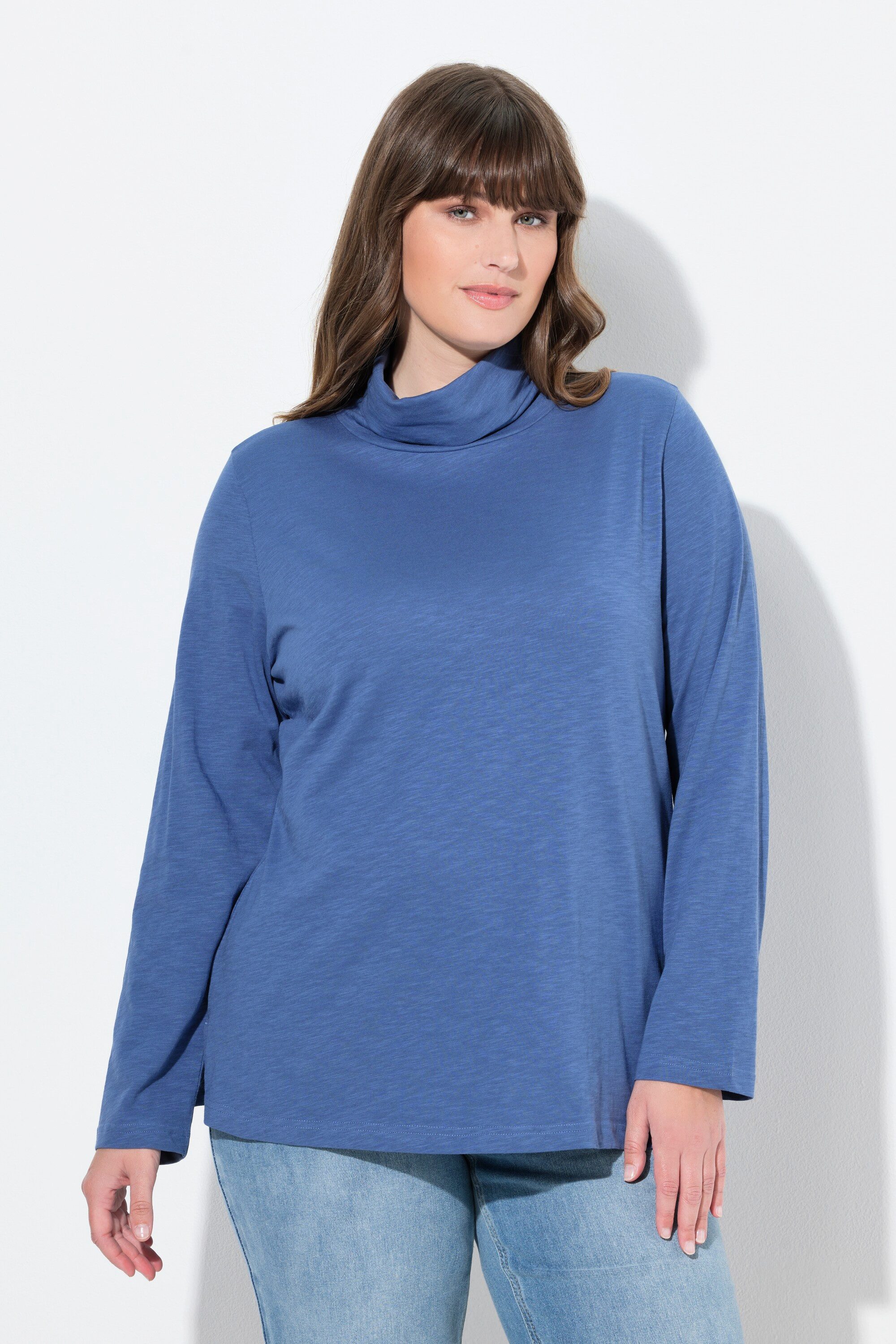 Ulla Popken T-Shirt Shirt Rollkragen Slim günstig online kaufen