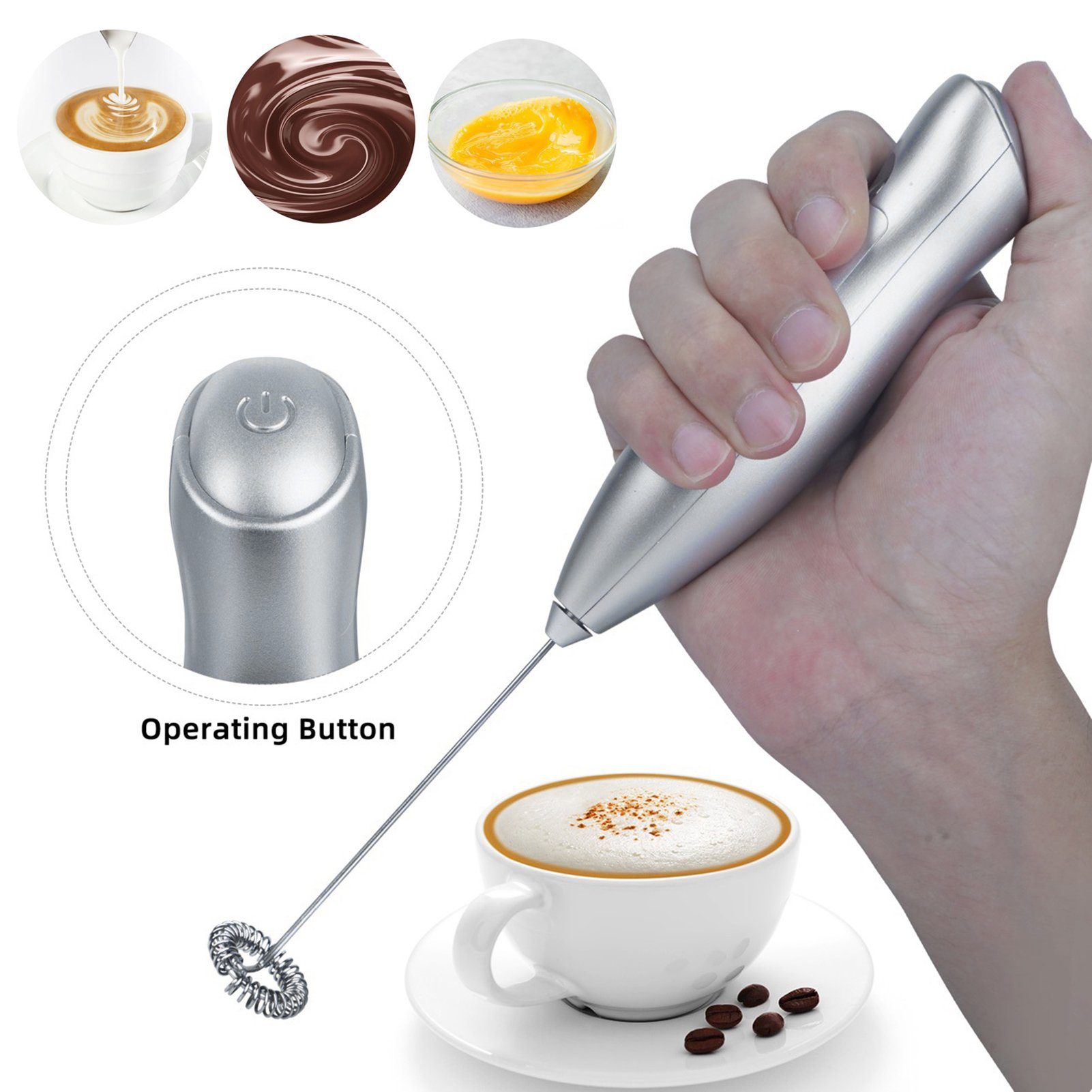 Elektrischer Matcha-Schneebesen - Wiederaufladbarer Milchaufschäumer Für Küche & Café