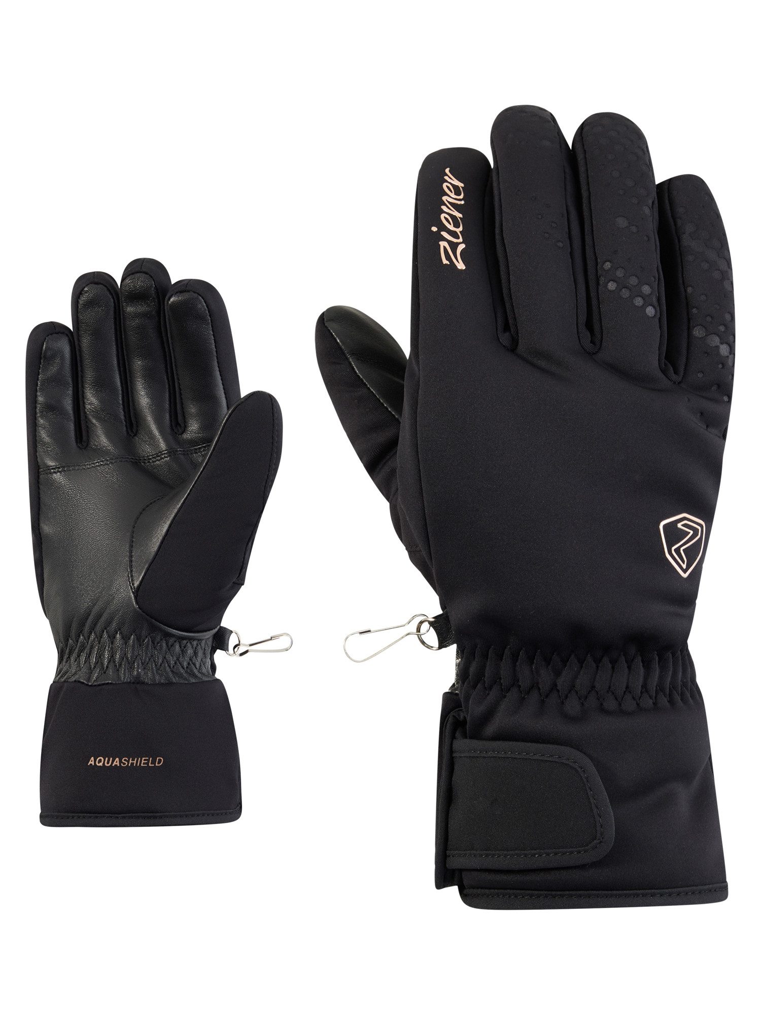 Ziener Skihandschuhe KEHNIA-Z AQUASHIELD® PrimaLoft® DAMEN wasser- und winddicht, atmungsaktiv, extra warm, Lederinnenhand, weich