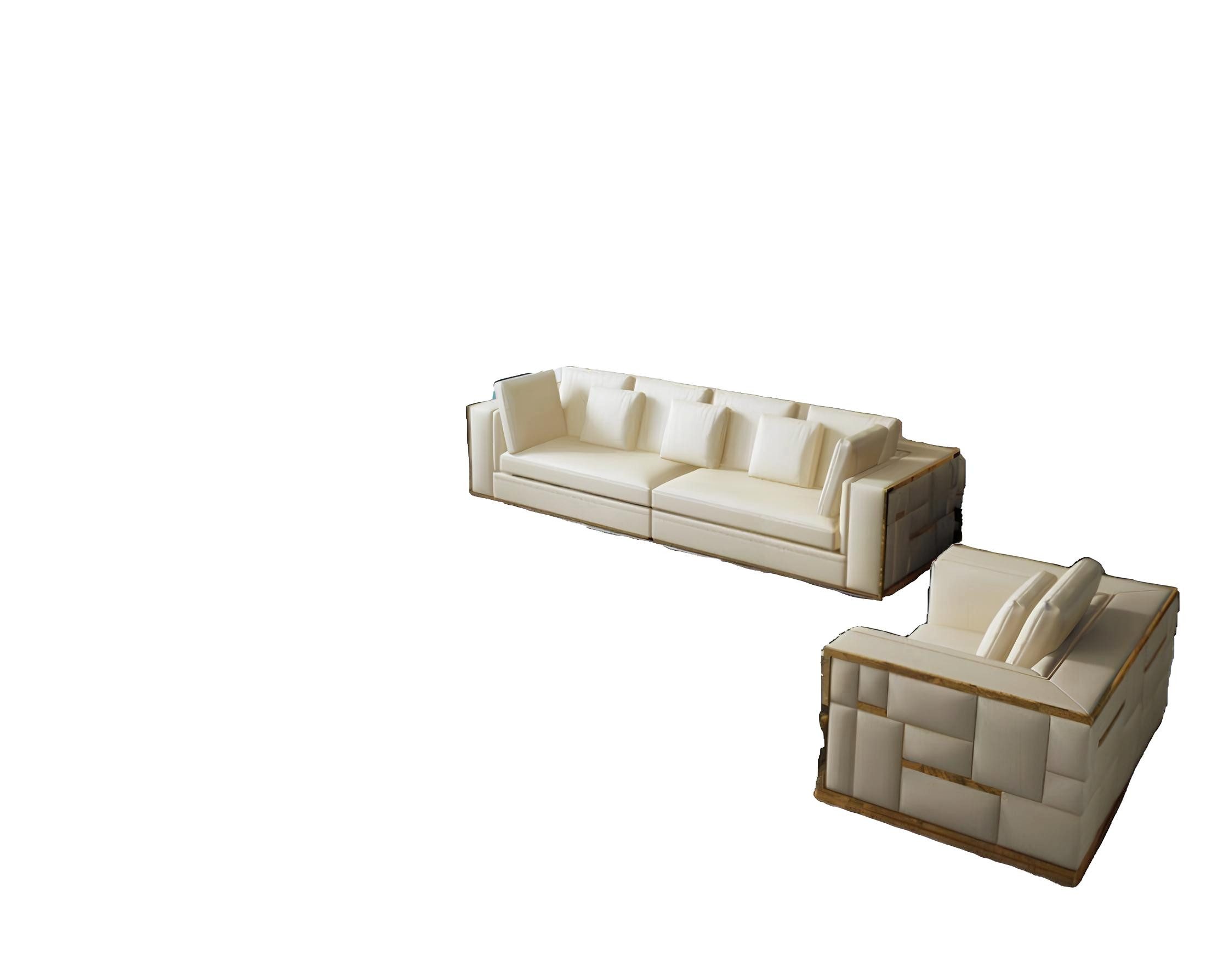 JVmoebel Sofa Luxus Design Sofa Couch Garnitur Polster Leder Chaiselongue, Made in Europa
