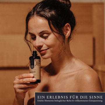 Liebenstein Sauna-Aufgussset BIO Saunaaufguss "Auszeit" (1-tlg., Orange, Zitrone & Ingwer [1x100ml Sauna Aufgussmittel) mit 100% naturreinen Bio Ölen - regional und nachhaltig produziert