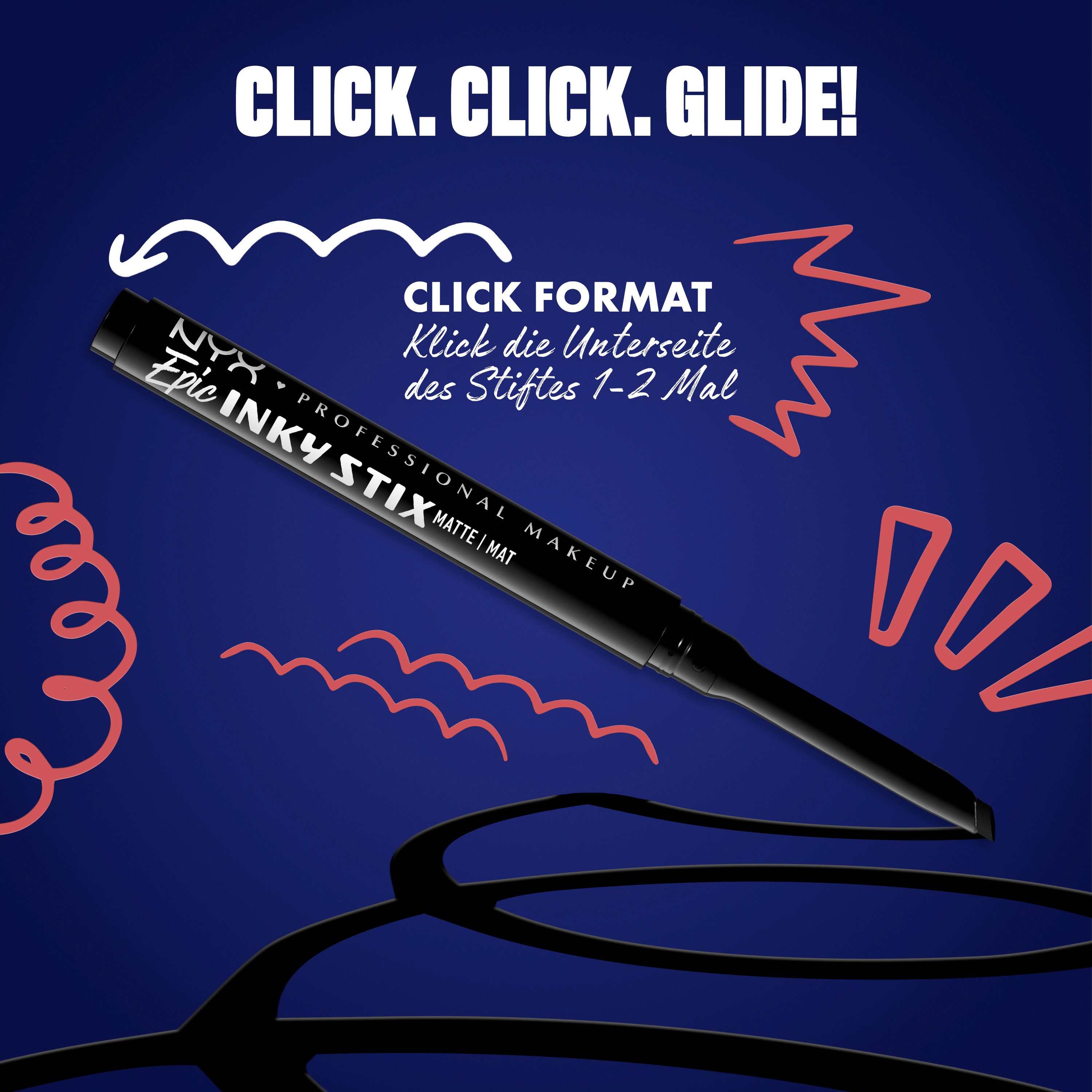 NYX PROFESSIONAL MAKEUP Eyeliner EPIC INKY STIX CREAM GEL EYELINER, ideal für definierte Lidstriche und vielfältige, ausdrucksstarke Looks