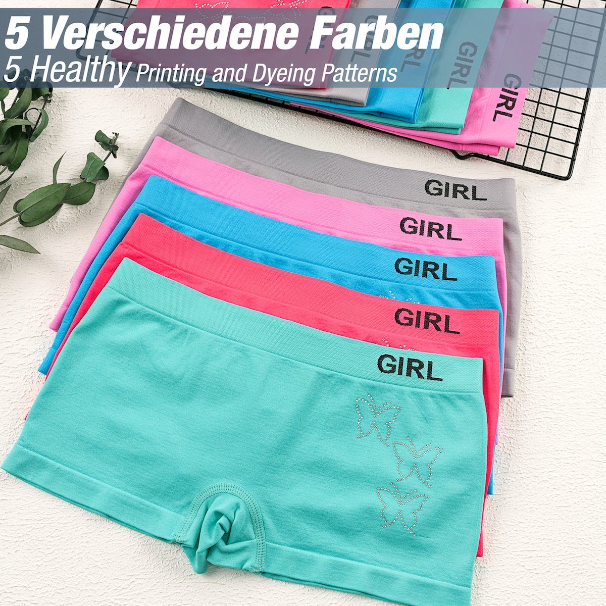 LOREZA Panty 10er Set Pantys Boxershorts - Strass (Spar-Packung, 10-St) – Bild 3 von 5