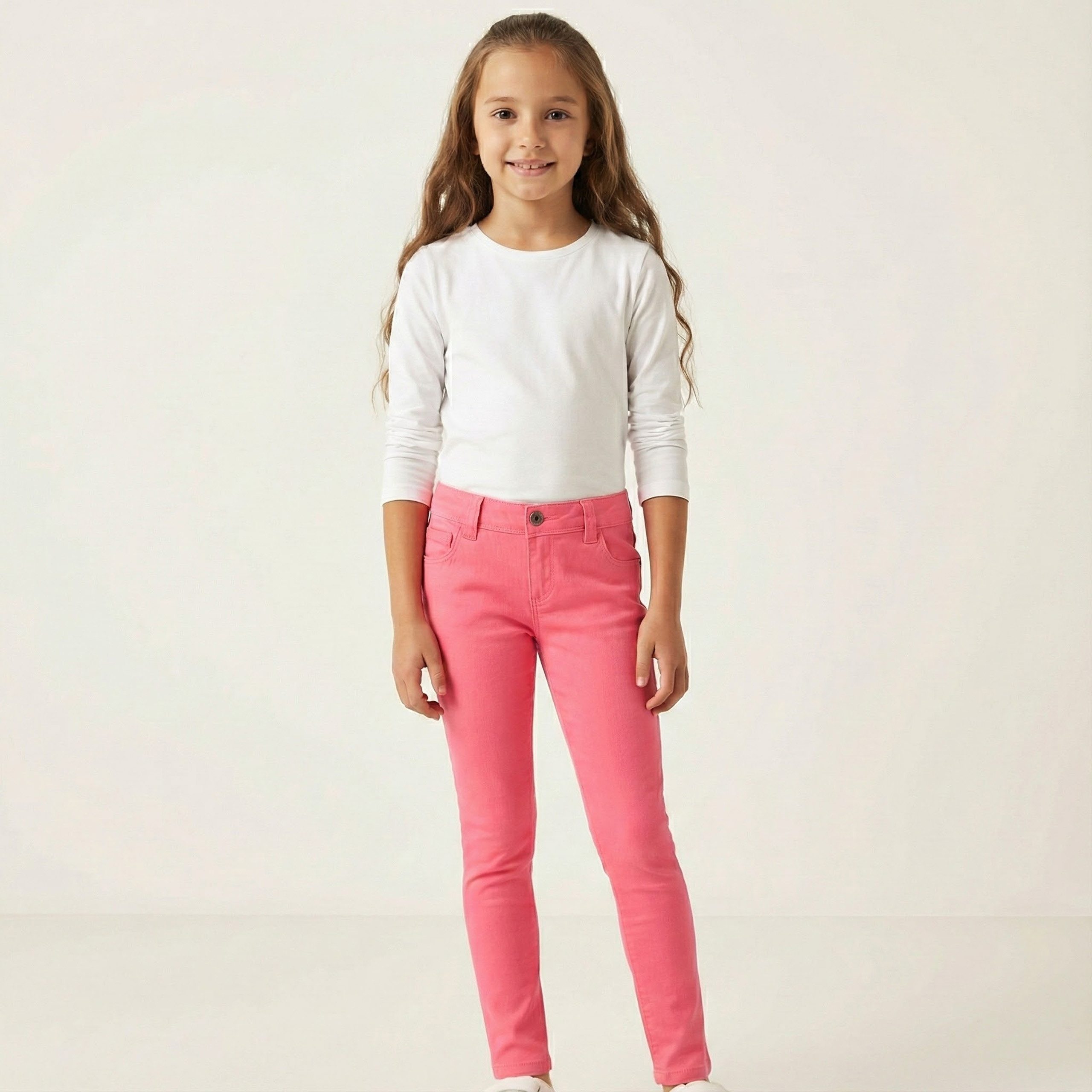 Sarcia.eu Schlupfhose Rosa Slim-Fit-Hose für Mädchen – bequem, aus Baumwolle gefertigt