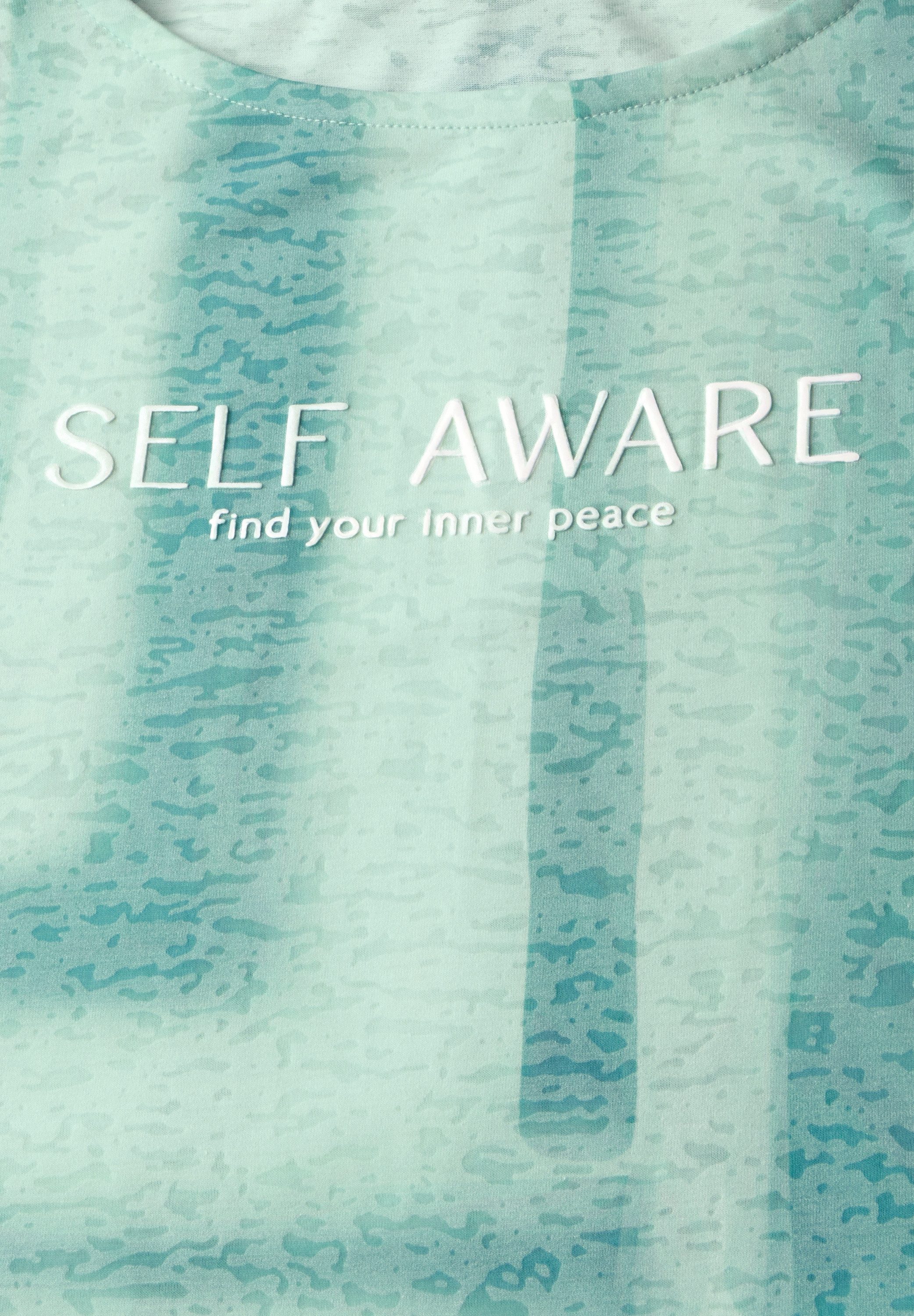 CECIL Print-Shirt mit Tunnelzug am Saum