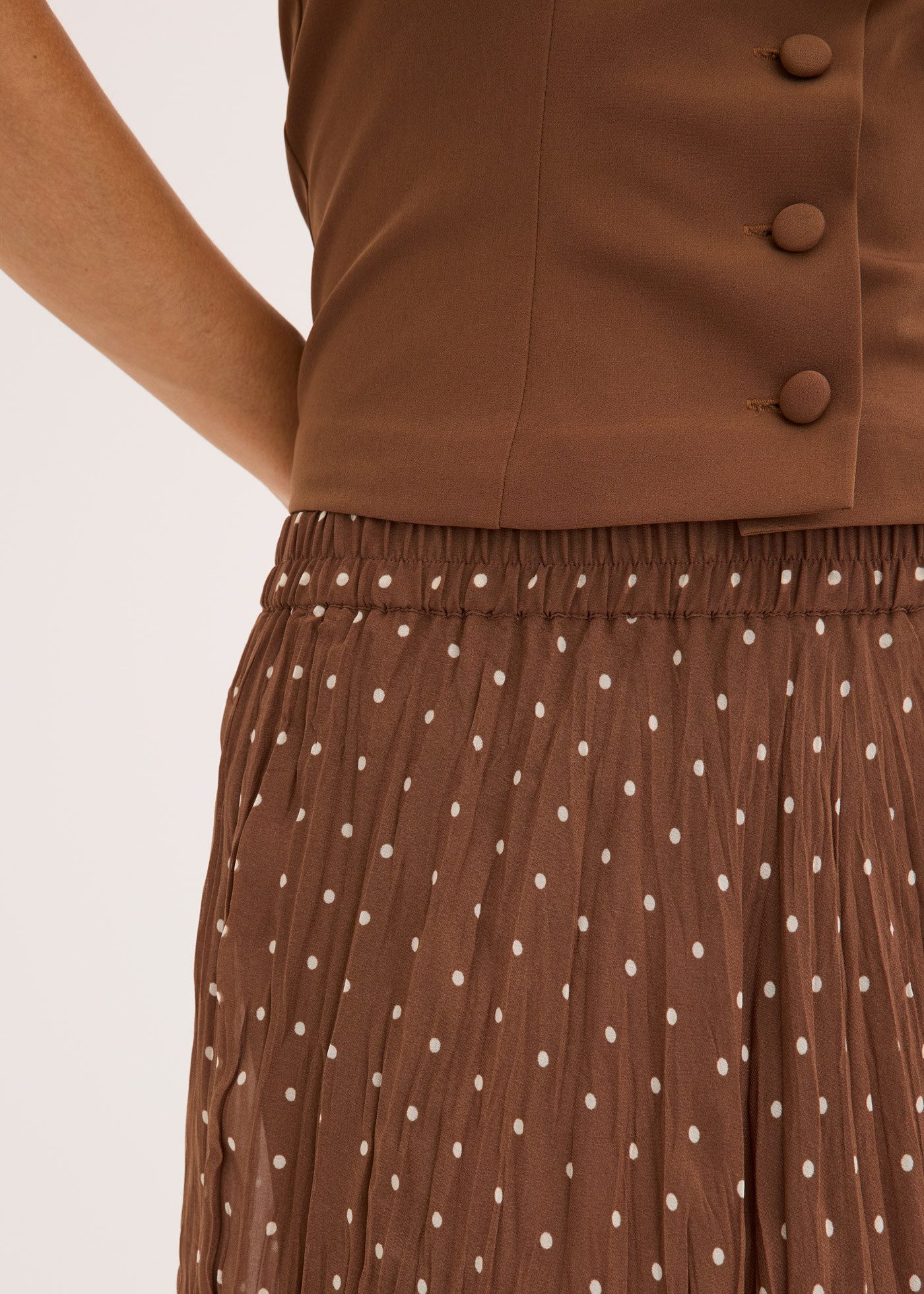 bonprix Plisseerock mit Elastikbund, in A-Linie, mit Crash-Optik