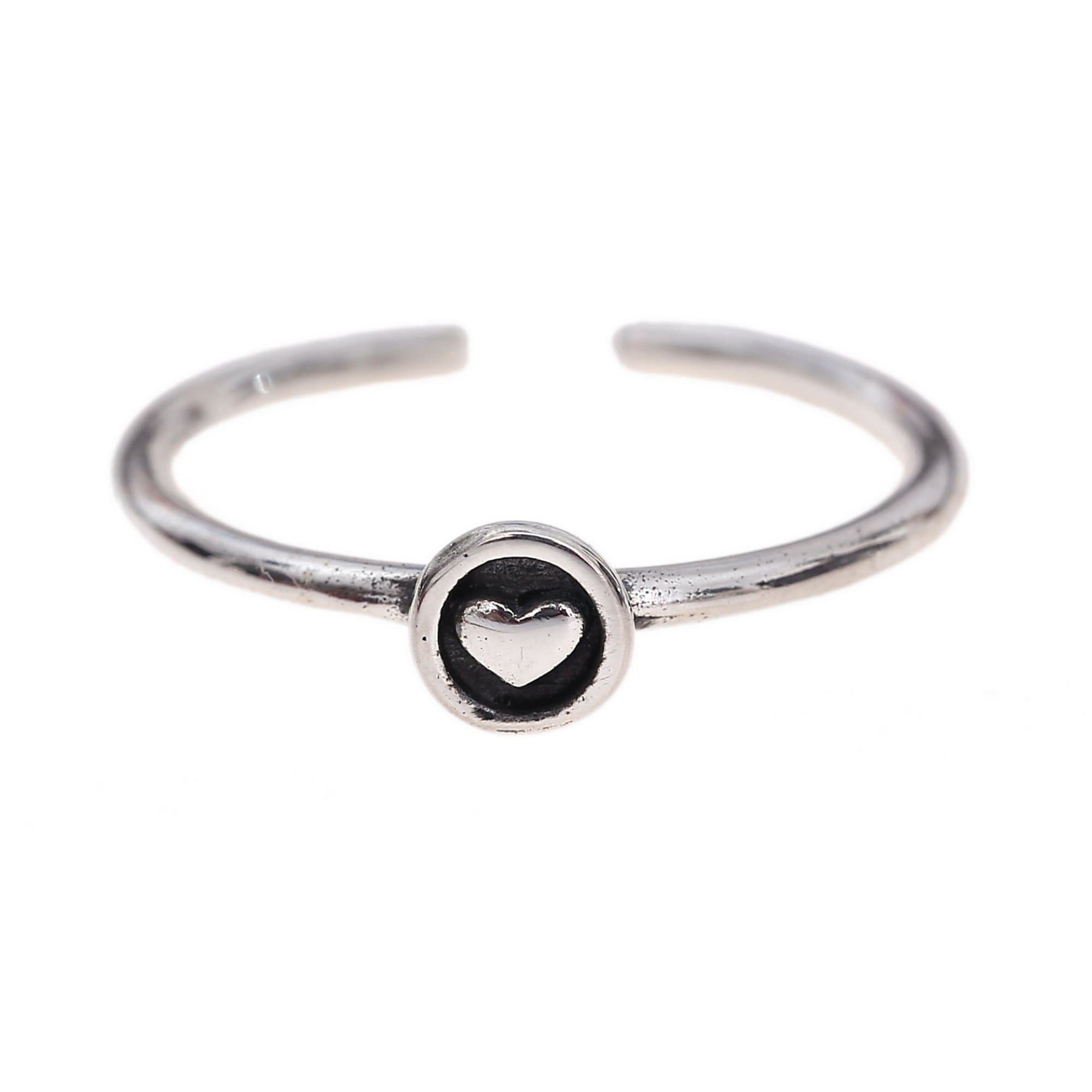 Made by Nami Silberring 925 Sterling Silber Damenring - Schmuck Ring Размер (Ring, Einzelartikel), aus Sterling Silber, mit Herz Stein