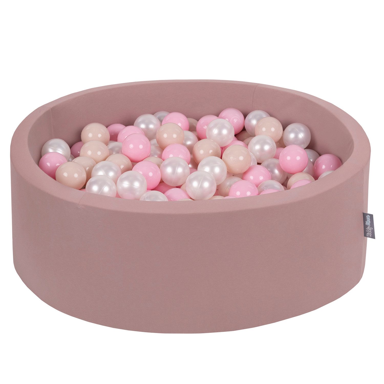 KiddyMoon Bällebad OK30D, (Bällepool mit bunten Bällen, 200-tlg., Bällepool für Babys und Kleinkinder), Made in Europe