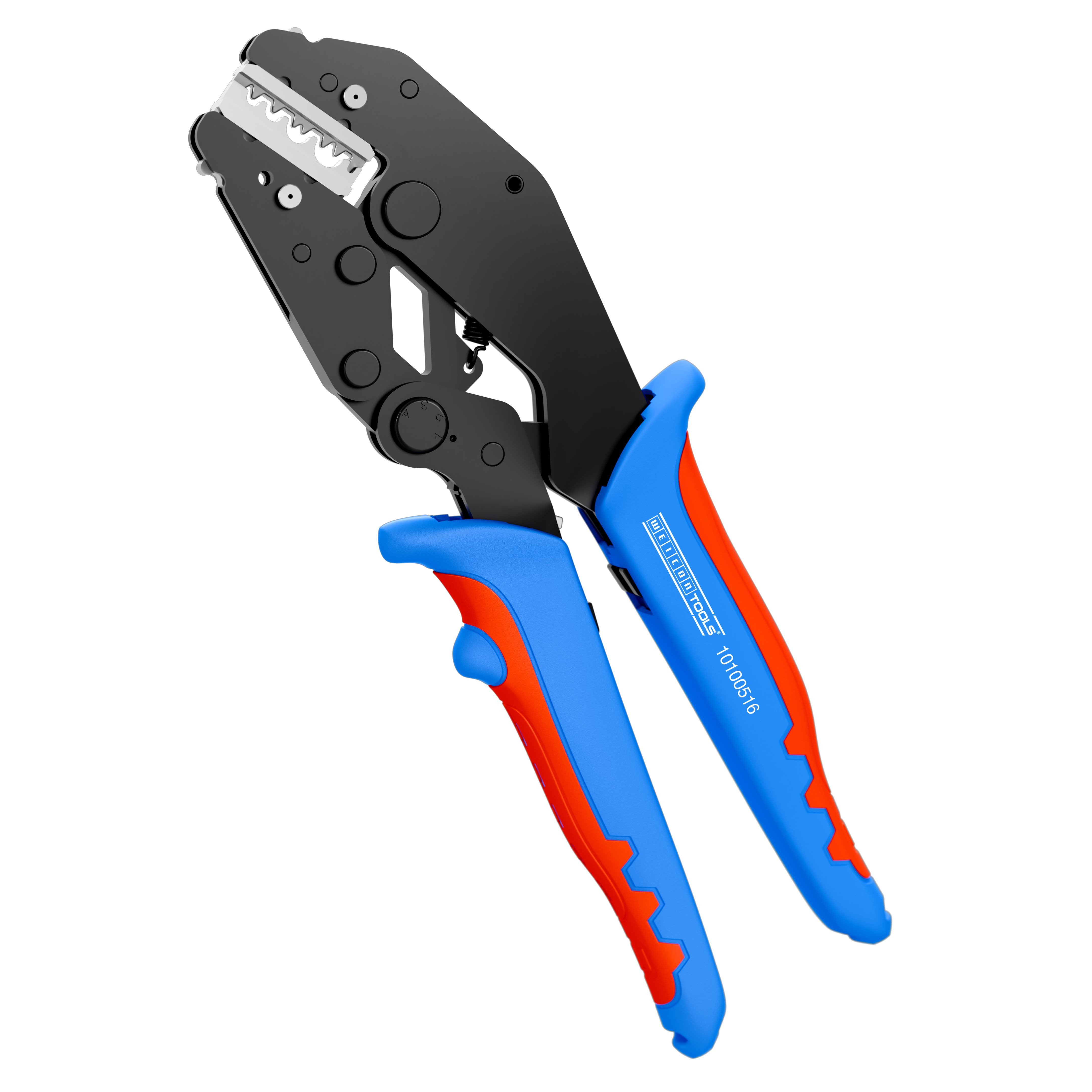 Weicon Tools Crimpzange Crimpzange ERGO 0,5-6 mm² (22-10 AWG), Set, optimale Haptik durch 2-Komponenten-Griffe