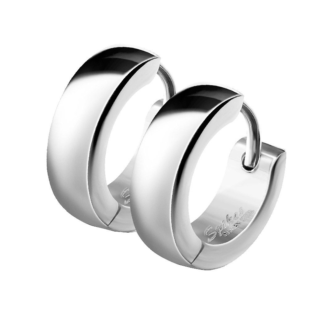 Taffstyle Paar Creolen Klassische Ohrringe Creolen Huggie Hoops Klapp Verschluss Unisex (Elegante Creolen in 5 Farben aus Chirurgenstahl), Schmuck Ohrringe Creolen Frauen Damen Schmuck Geschenke zum Geburtstag
