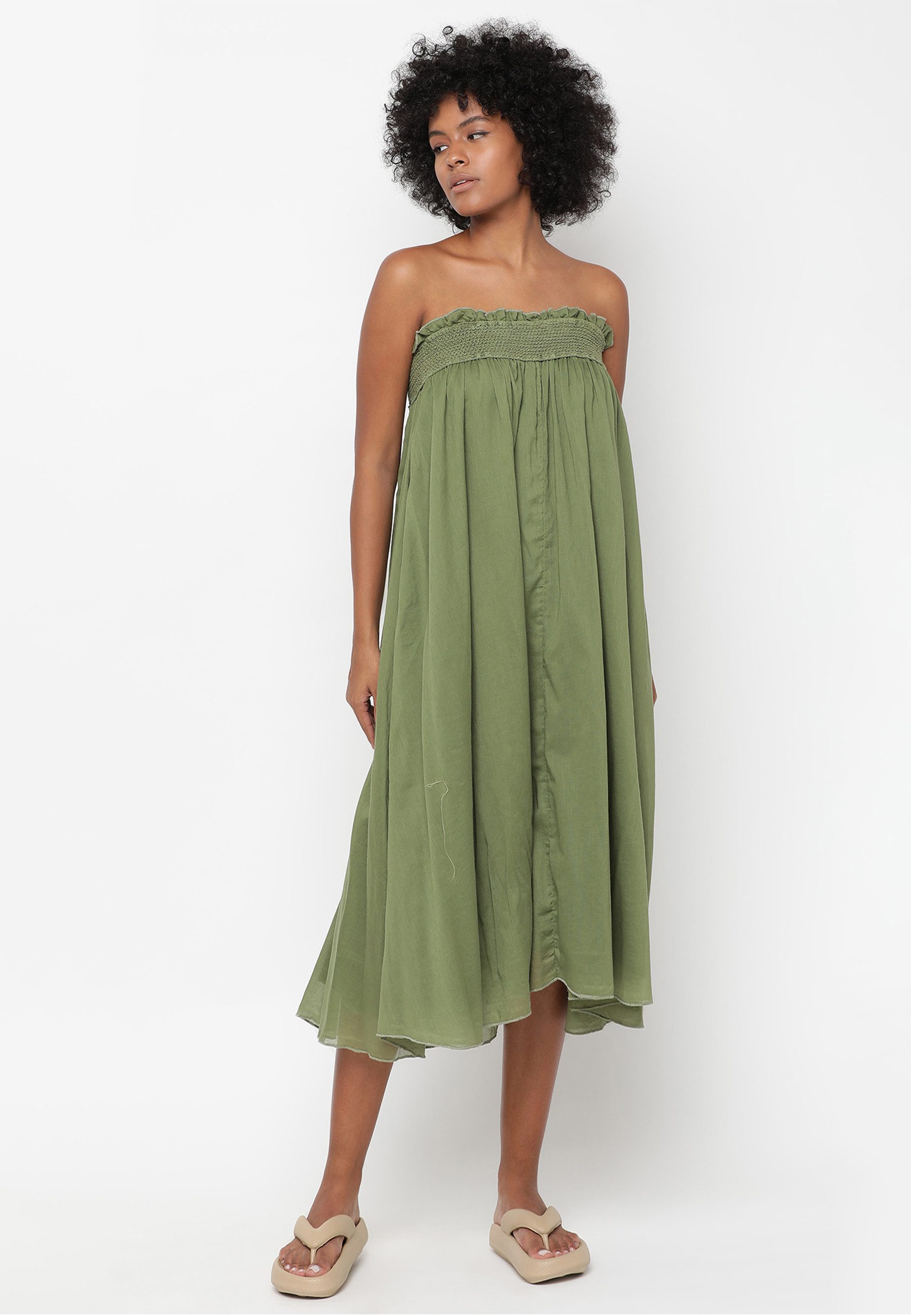 YC Fashion & Style Bandeaukleid Vielseitiger Maxirock/Bandeau Kleid aus Baumwolle Boho