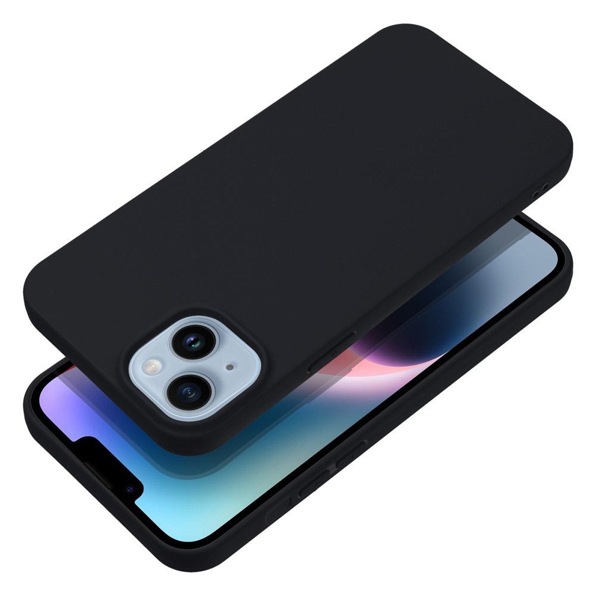 COFI 1453 Handyhülle Matt Case Bumper Handyhülle kompatibel mit OPPO A5 Schwarz
