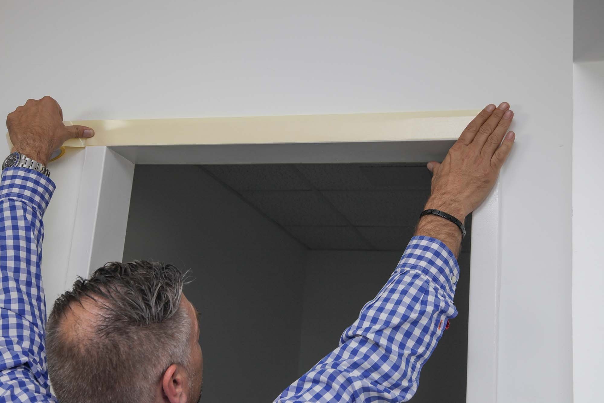 Scorprotect® Haustür Folien Staubschutztür U-Form mit Reißverschluss