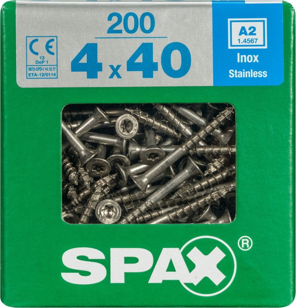 200 - mm Spax x TX SPAX 4.0 40 20 Holzbauschraube Universalschrauben