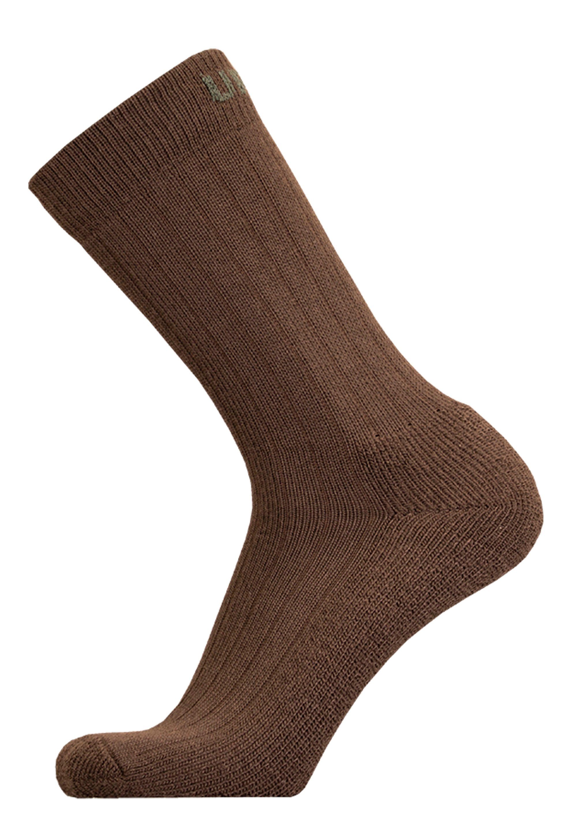 UphillSport Socken KALDO (1-Paar) mit wärmender Merinowolle braun