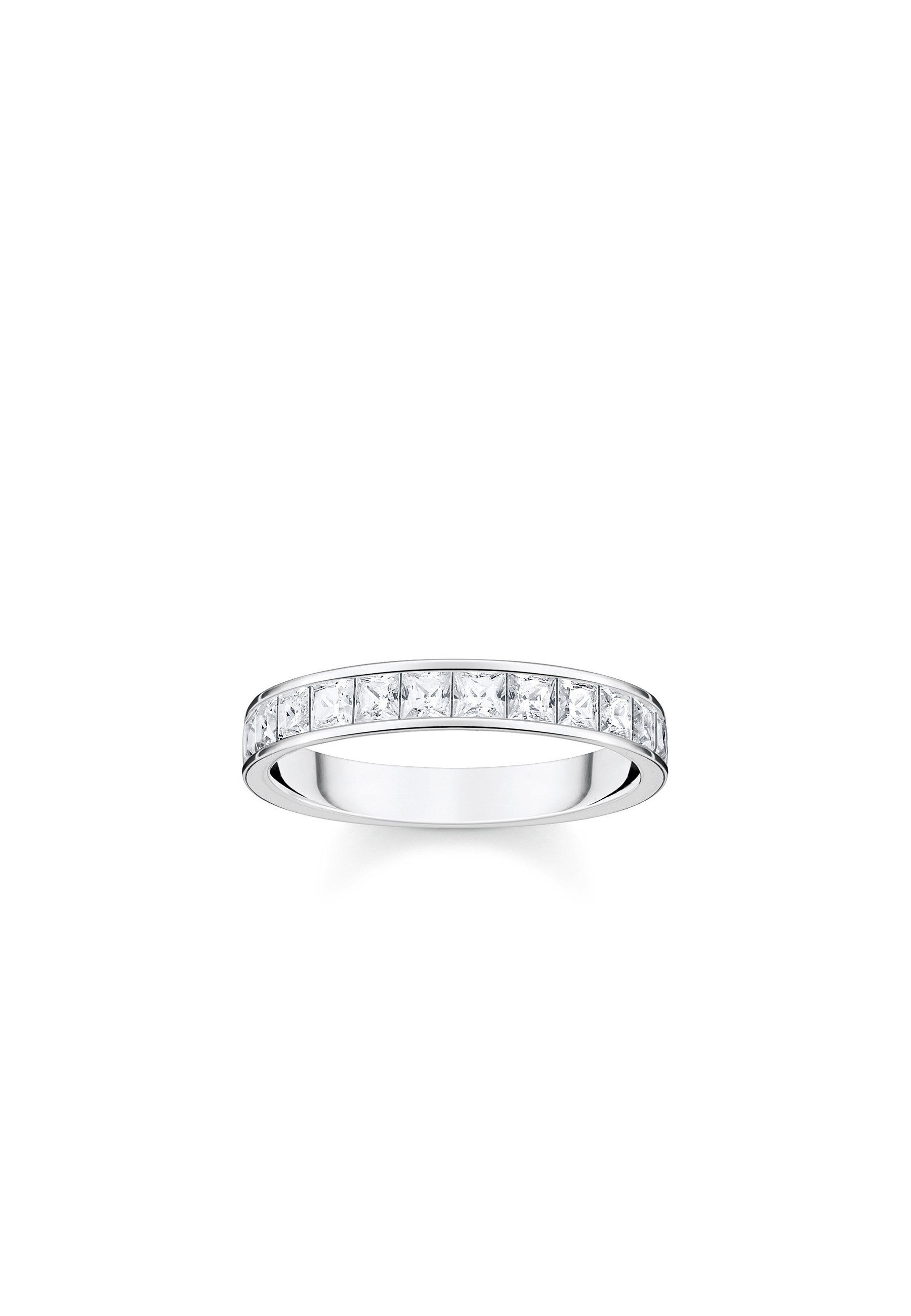 Fingerring Ring Weiß Steine Pavé Silber