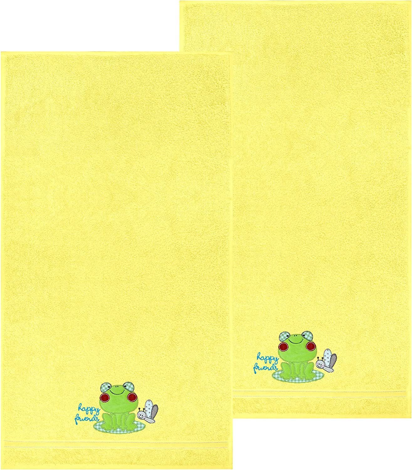 Lashuma Neugeborenen-Geschenkset (Set, 2-tlg) Baby Handtücher 50x90 cm Jungen u. Mädchen gelb