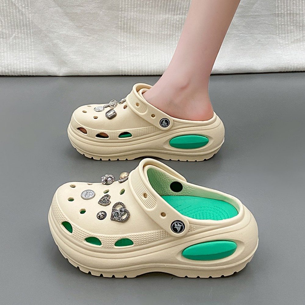 HUSK'SWARE Clog (Lässiger, lockerer Stil, EVA abriebfeste Sohle) Bequemer Stoff, hautfreundliches Innenfutter