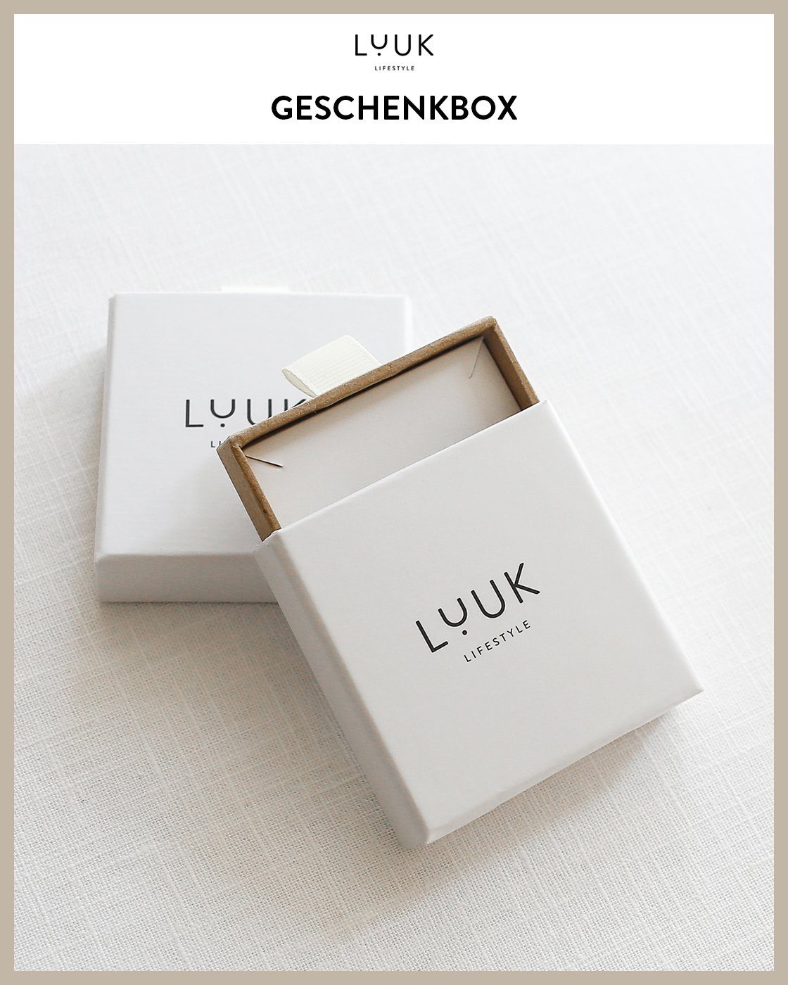 Schmuckbox Silber inklusive toller LIFESTYLE Schmuckset LUUK Plättchen,