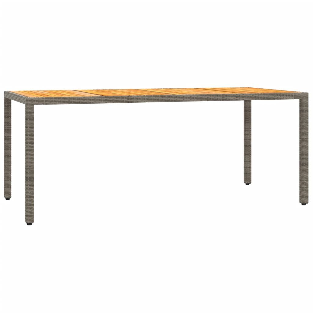 vidaXL Garten-Essgruppe 7-tlg. Garten-Essgruppe mit Kissen Grau Poly Rattan, (6-tlg)
