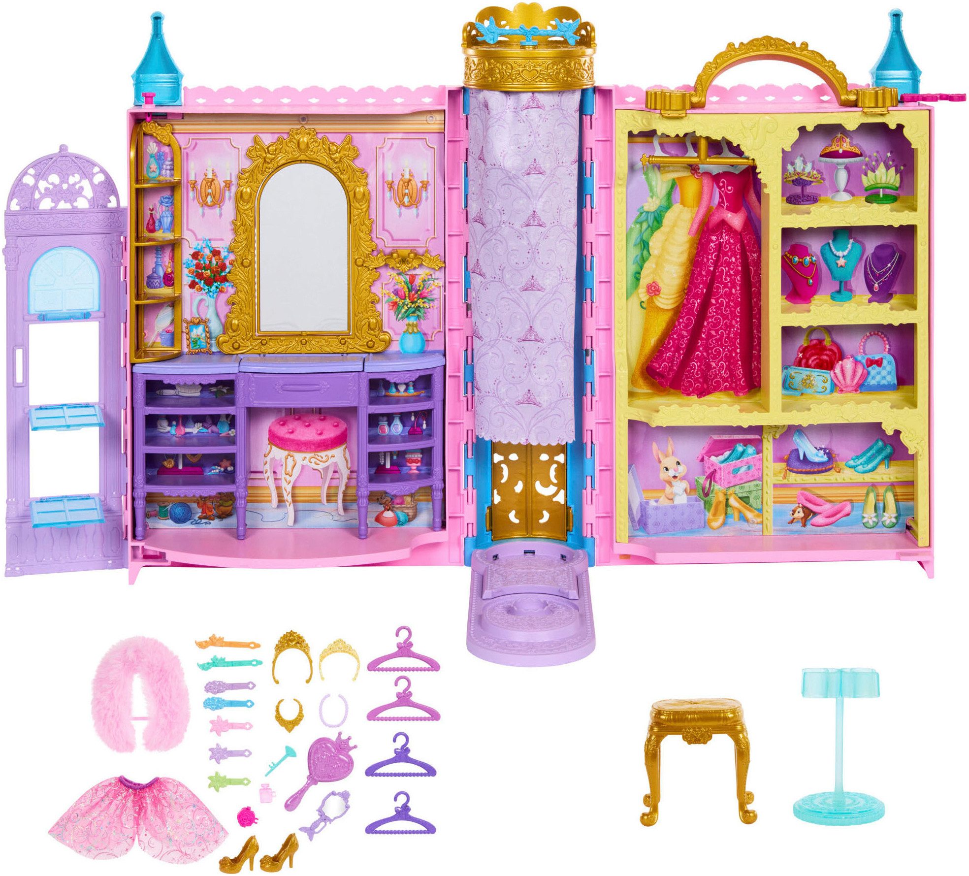 Mattel® Puppenkleiderschrank Disney Princess - Bereit für den Ball-Schrank, günstig online kaufen