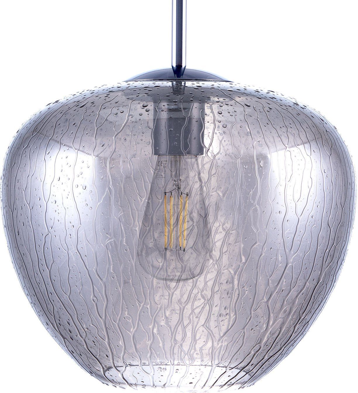 LED Stela, Glas Wohnzimmer Paco Deckenlampe Leuchtmittel, Pendelleuchte Home Schlafzimmer E27 Höhenverstellbar ohne