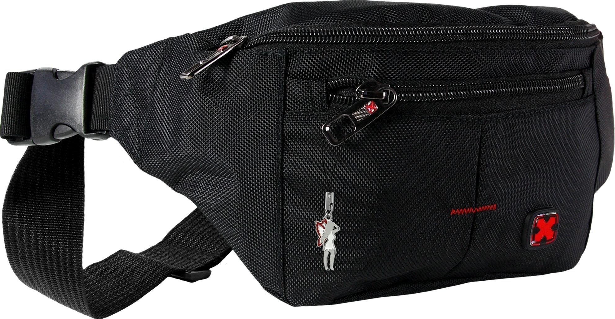 Travel N Meet Gürteltasche Travel N Meet Tasche schwarz Polyester (Gürteltasche), Herren Polyester Gürteltasche, schwarz ca. 25cm