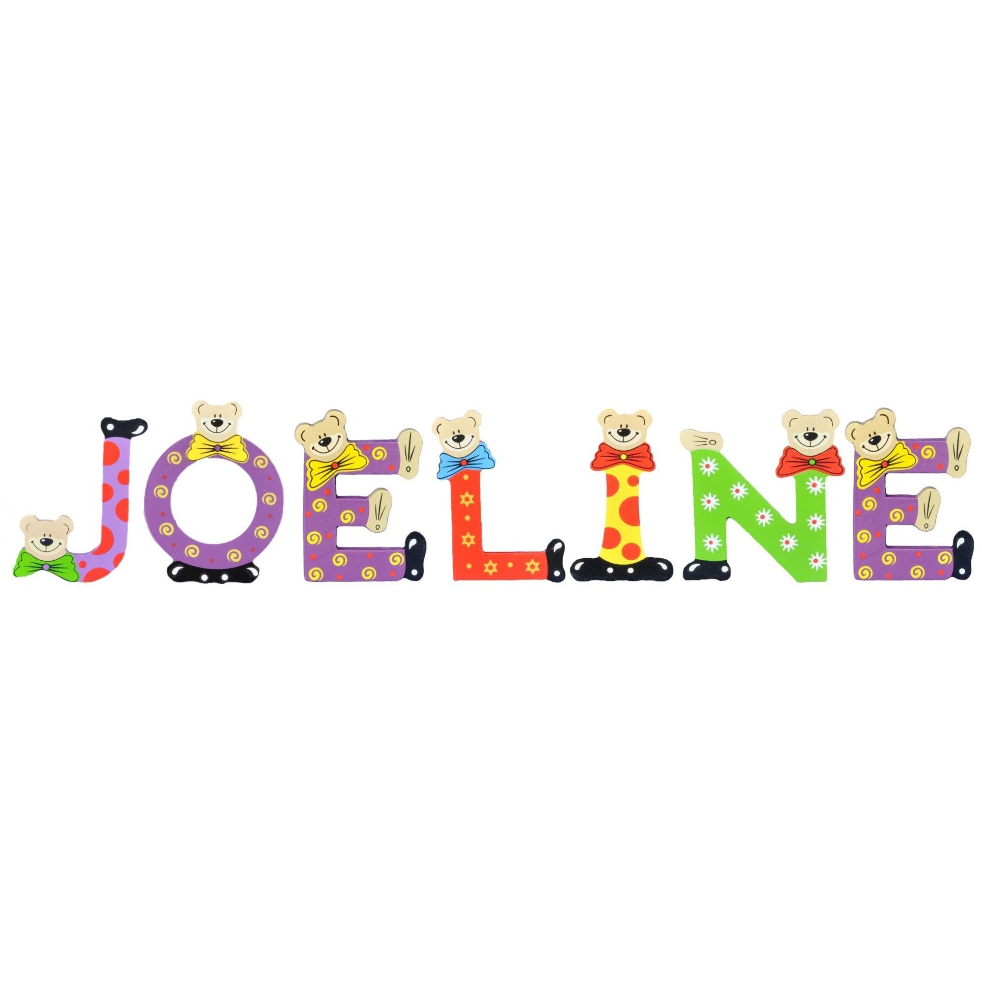 Kinder sortiert JOELINE - (Set, Deko-Buchstaben St), Namen-Set, Playshoes 7 Holz-Buchstaben