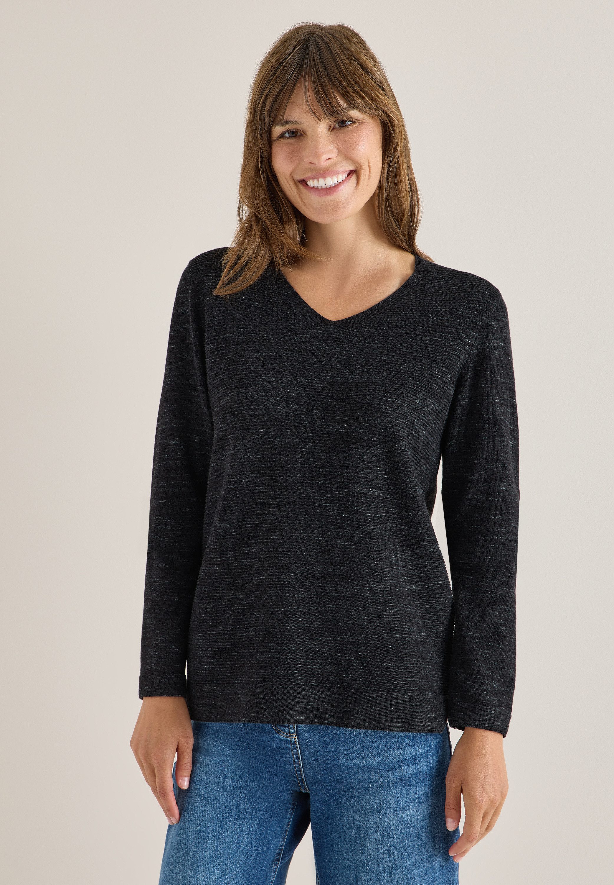 CECIL Strickpullover im Melange Look günstig online kaufen