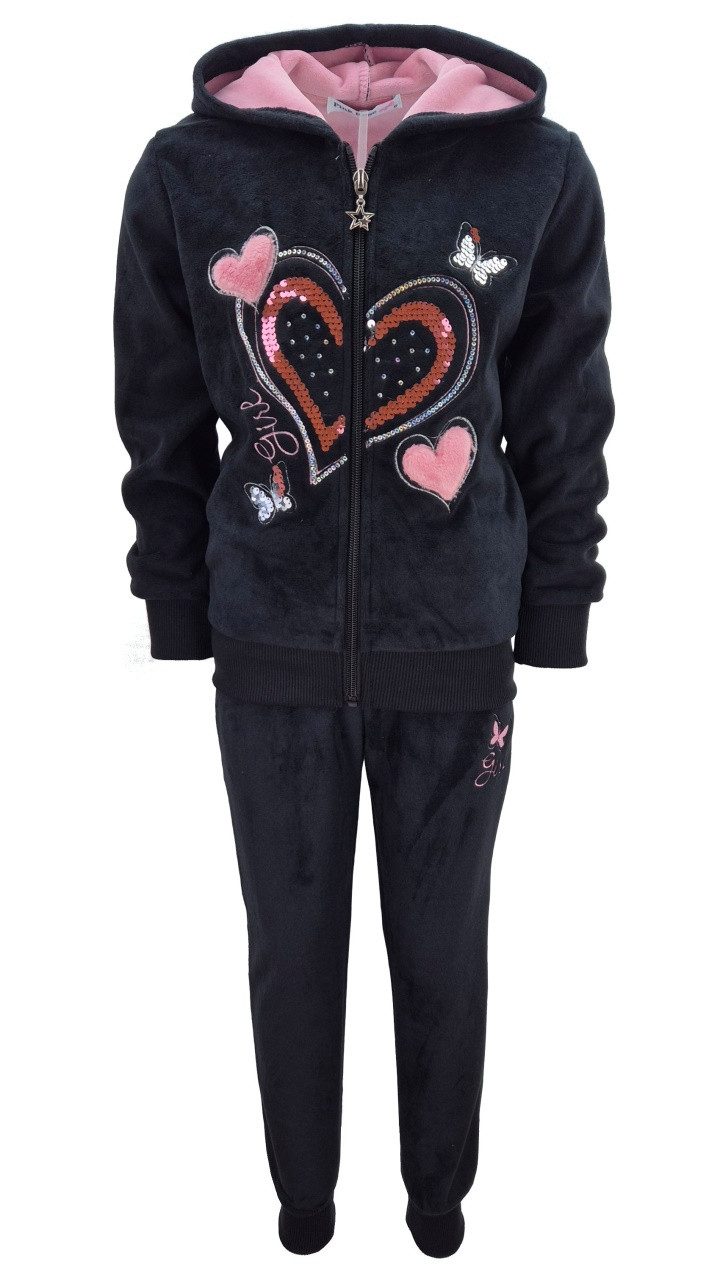 Sweatanzug Nicki Sweatanzug, Freizeitset, Kapuzen Jacke + Jogginghose, MF505