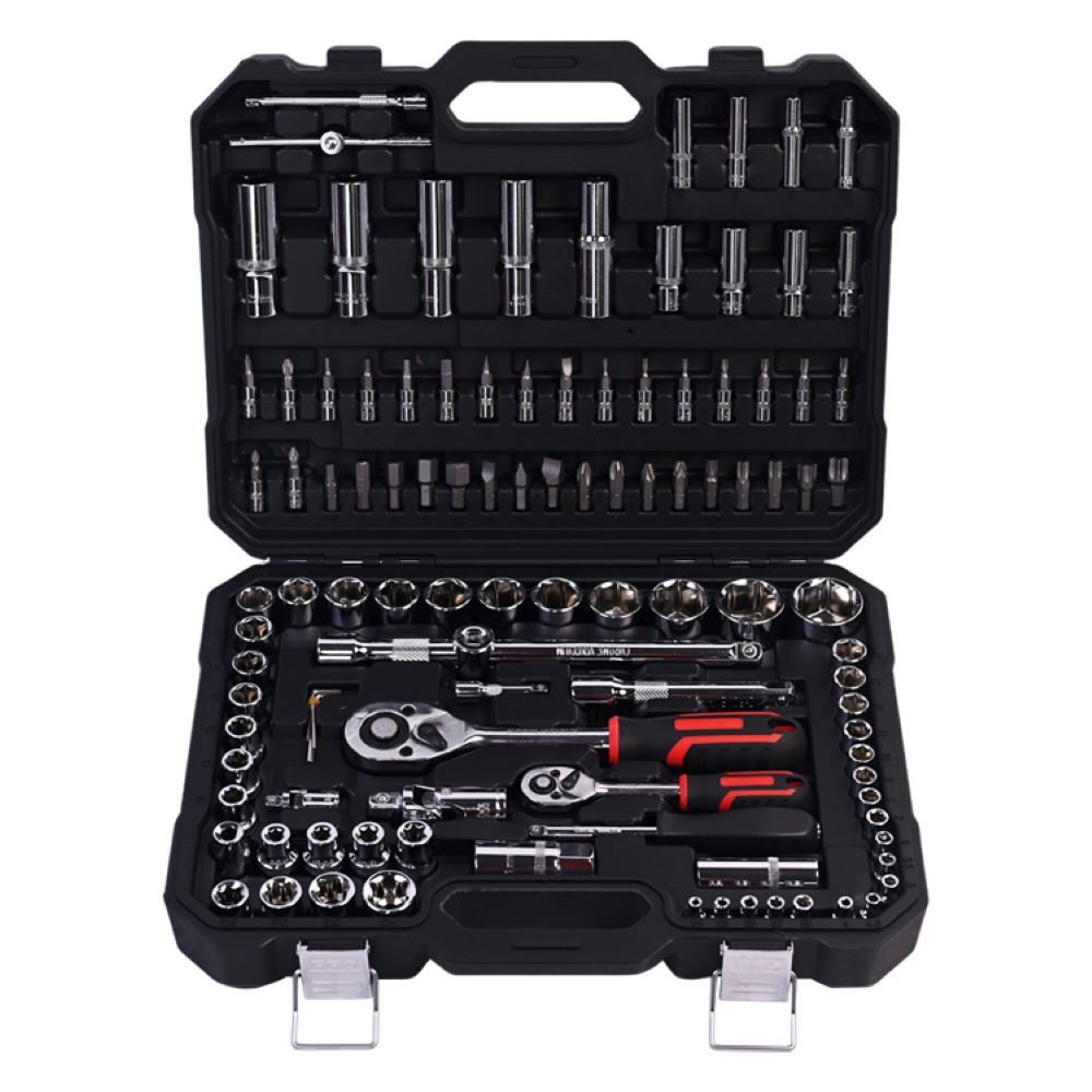 PHiXWELL Werkzeugset PHiXWELL 108-teiliges Knarrenkasten-Set 1/4" & 1/2" Knarrenkasten, (108-tlg)