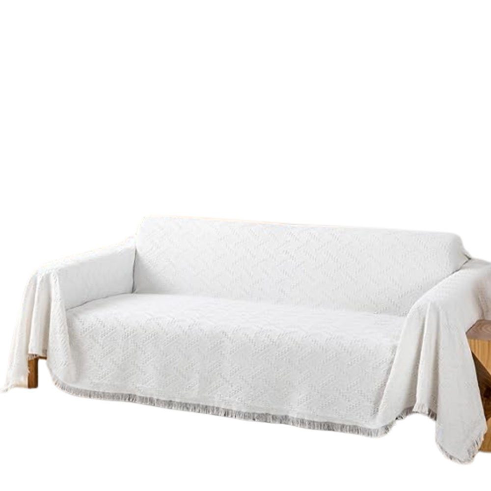 Sofaschoner Decke Vielseitige Sofaüberwurf mit dekorativen Quasten 180*300cm FELIXLEO