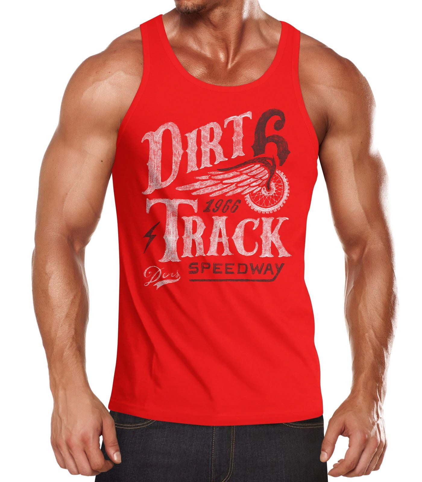 Neverless Tanktop Herren Tank-Top Dirt Track günstig online kaufen