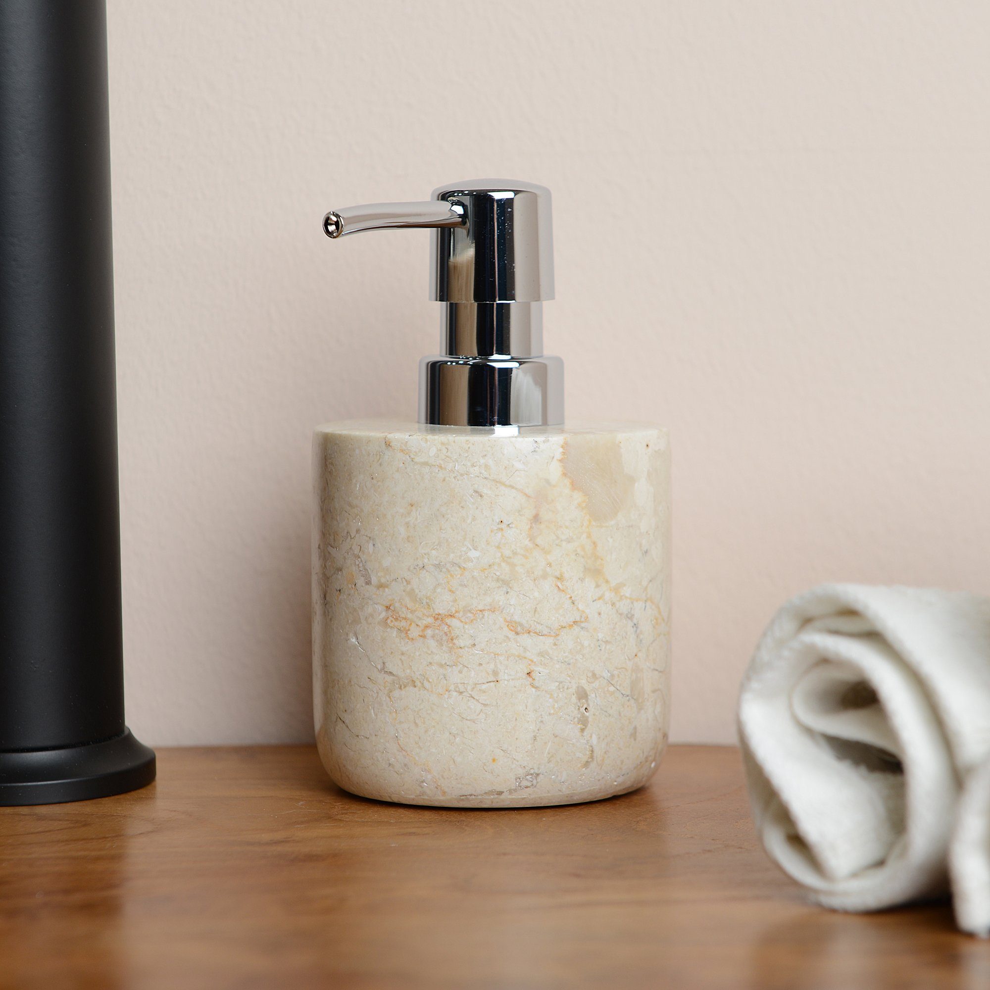 wohnfreuden Seifenspender Marmor Seifenspender Lasa creme, 30836 günstig online kaufen