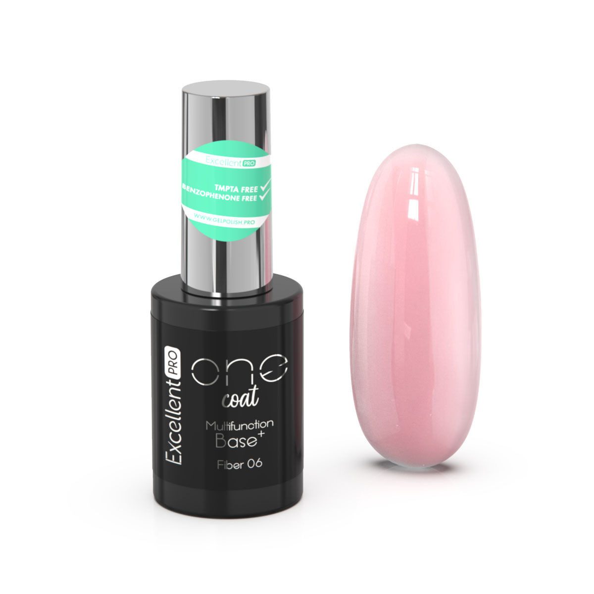 UV-Gel LED/UV Fiberglas Gel, Base Gel strong, Pinselflasche, One Coat Fiber