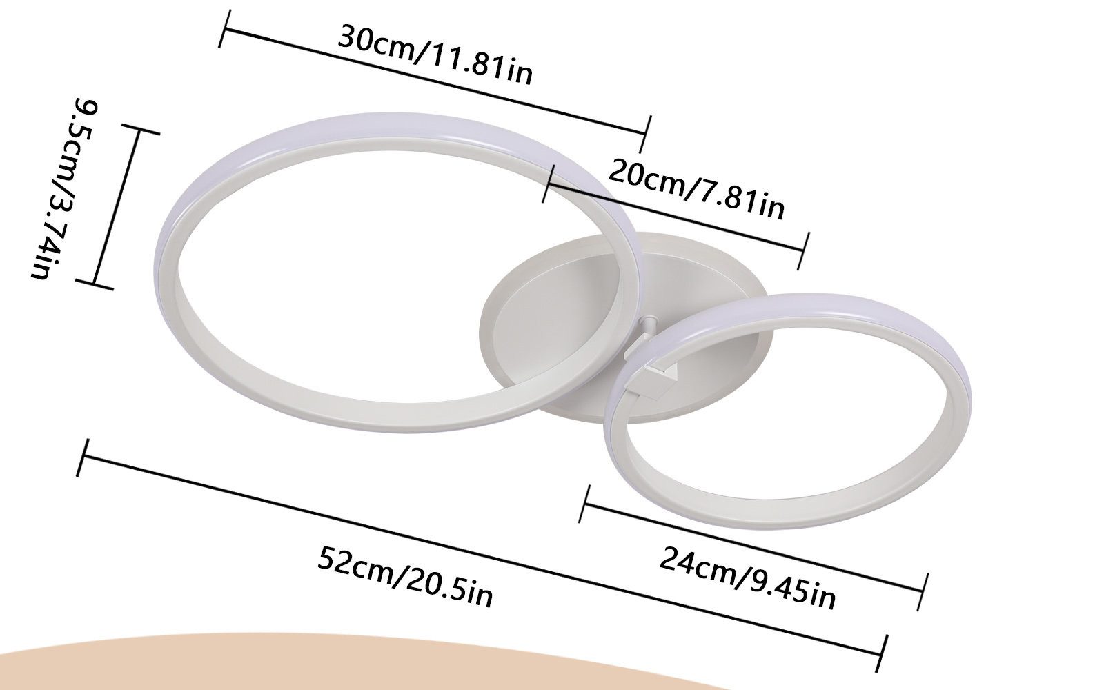 Goeco LED Deckenleuchte LED Acryl Deckenleuchte, günstig online kaufen