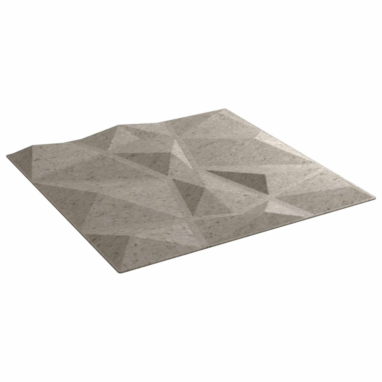 furnicato Wandpaneel Wandpaneele 50 x 50 cm Betongrau, Zuschneidbare 3D-Wandverkleidung für Schlafzimmer und Wohnzimmer