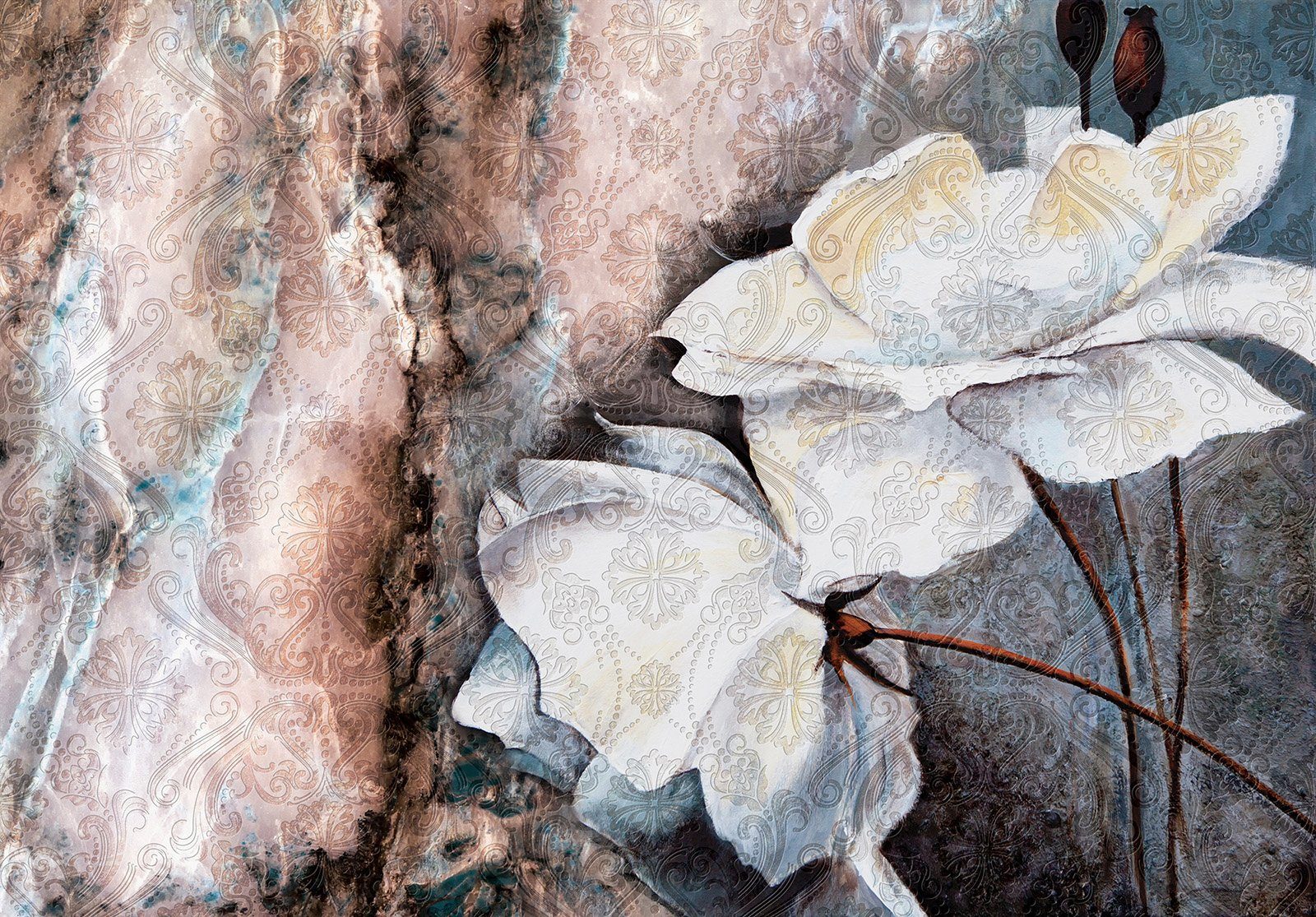 Consalnet Papiertapete »Muster mit Blumen«, floral | OTTO pconsalnet papiertapete muster mit