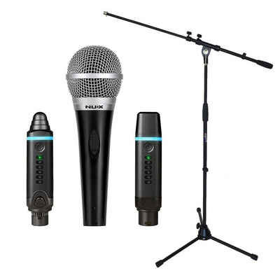 Nux Mikrofon B-3 Plus (Drahtloses Mikrofon-Set), mit Mikrofonständer