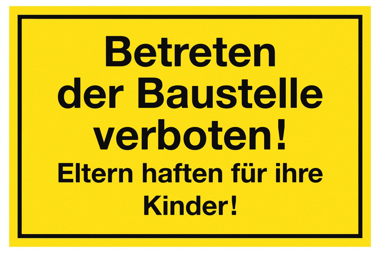 Conmetall Warnschild Conmetall Hinweisschild Betreten der Baustelle