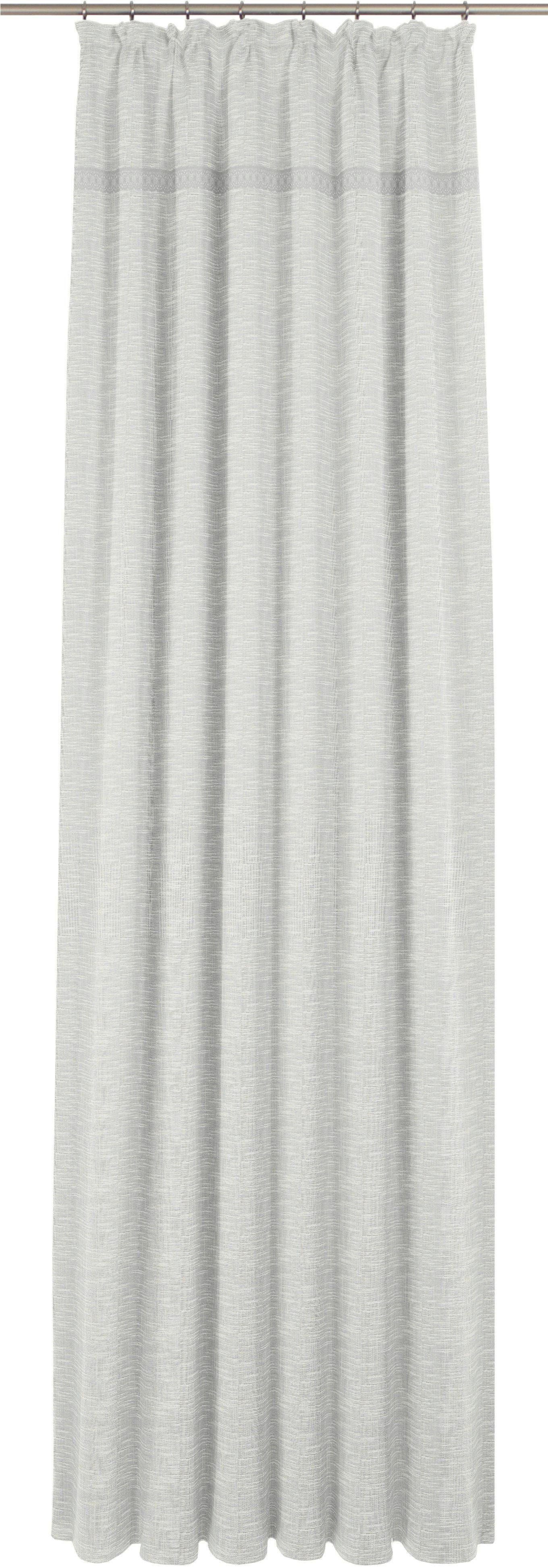 Vorhang St), Kräuselband Wirth, blickdicht, (1 Wiessee, weiß Jacquard