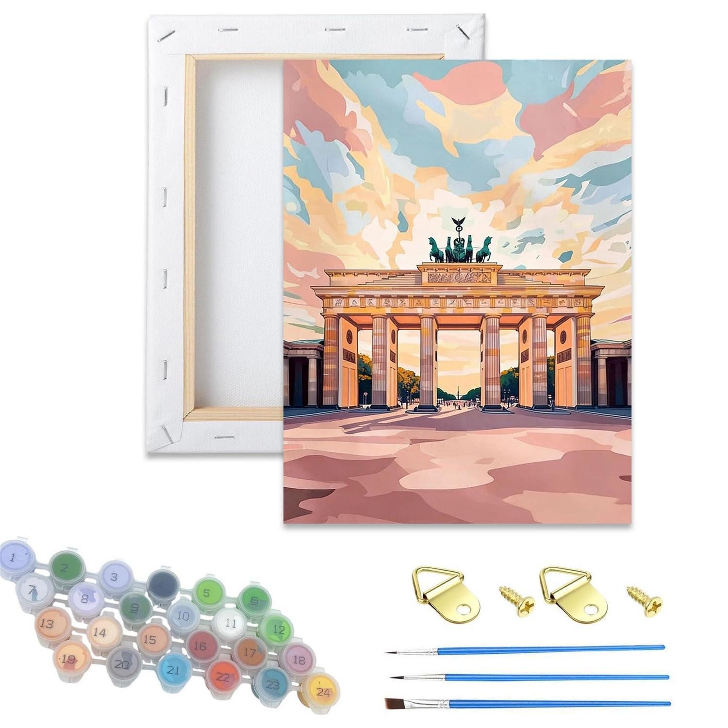 LuxusKollektion Malen nach Zahlen Malen nach Zahlen Architektur mit Rahmen Klein (1-St)